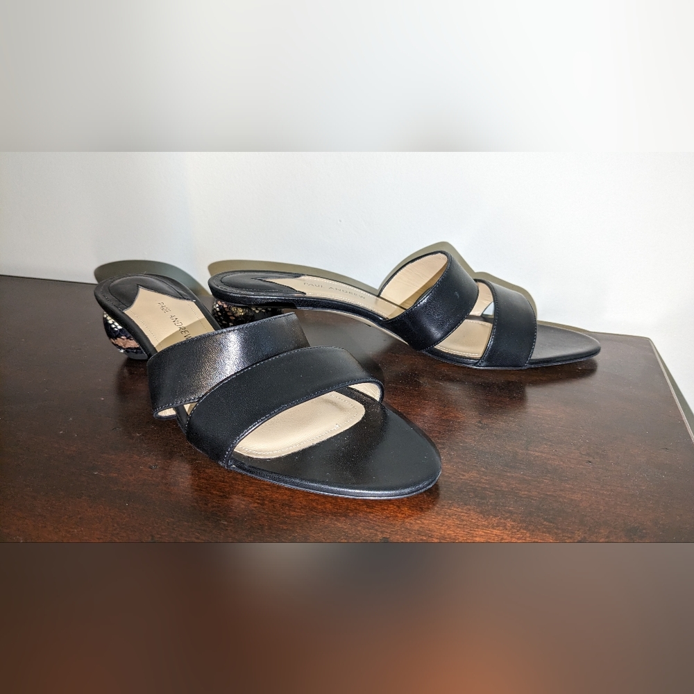 Paul Andrew Snakeskin half heels